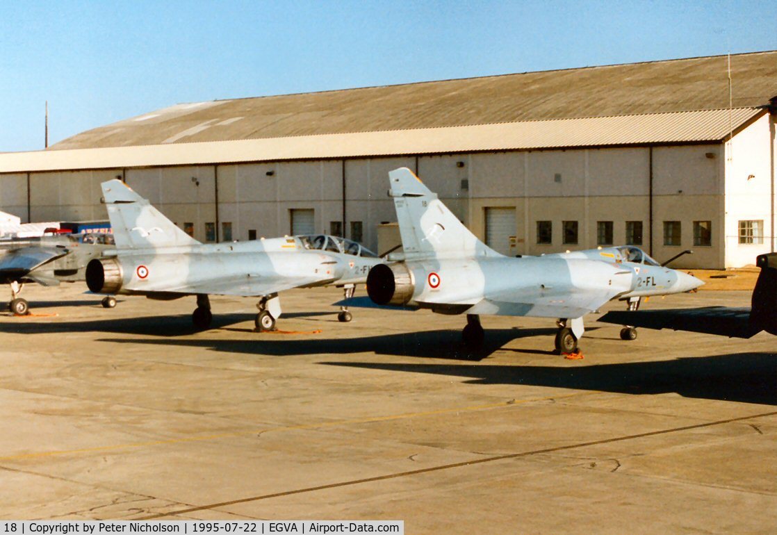 18, Dassault Mirage 2000C C/N 33, Mirage 2000C of EC 2/2 French Air Force on the flight-line at the 1995 Intnl Air Tattoo at RAF Fairford.