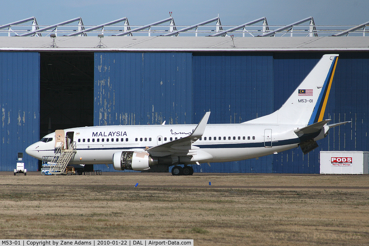 M53-01, 1999 Boeing 737-7H6 C/N 29274, Malaysia Air Force 737 at Dallas Love Field