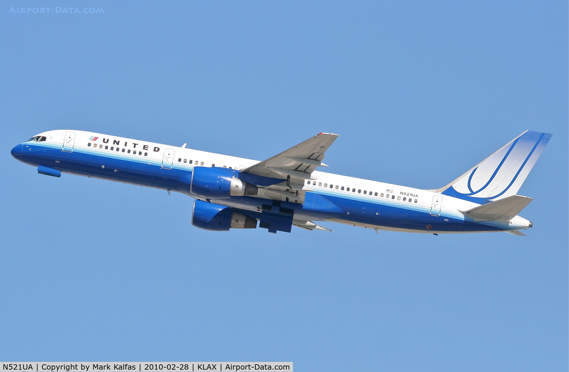 N521UA, 1990 Boeing 757-222 C/N 24891, United Airlines Boeing 757-222, UAL958 25R departure en route to KORD.
