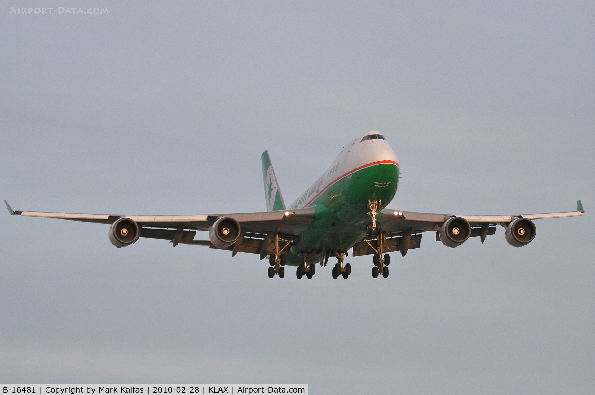 B-16481, Boeing 747-45EF (SCD) C/N 30607, Eva Air Cargo Boeing 747-45EF (SCD), EVA612 arriving 24L from PANC.