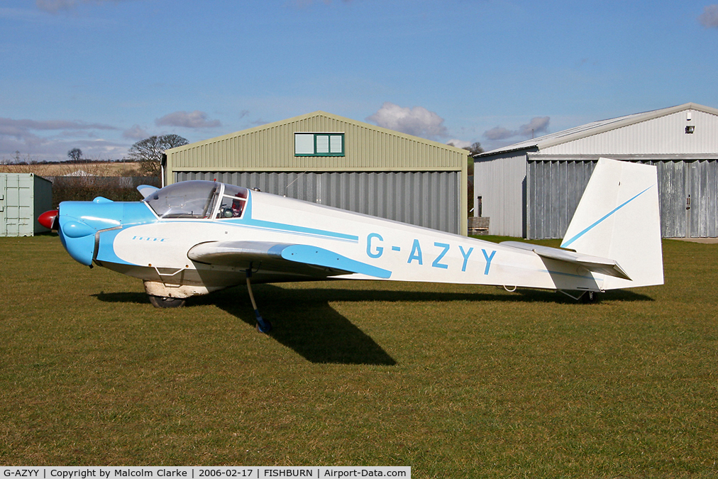 G-AZYY, 1972 Slingsby T-61A Falke C/N 1770, Slingsby T-61A Falke at Fishburn Airfield in 2006. Catagorised by the CAA as a 