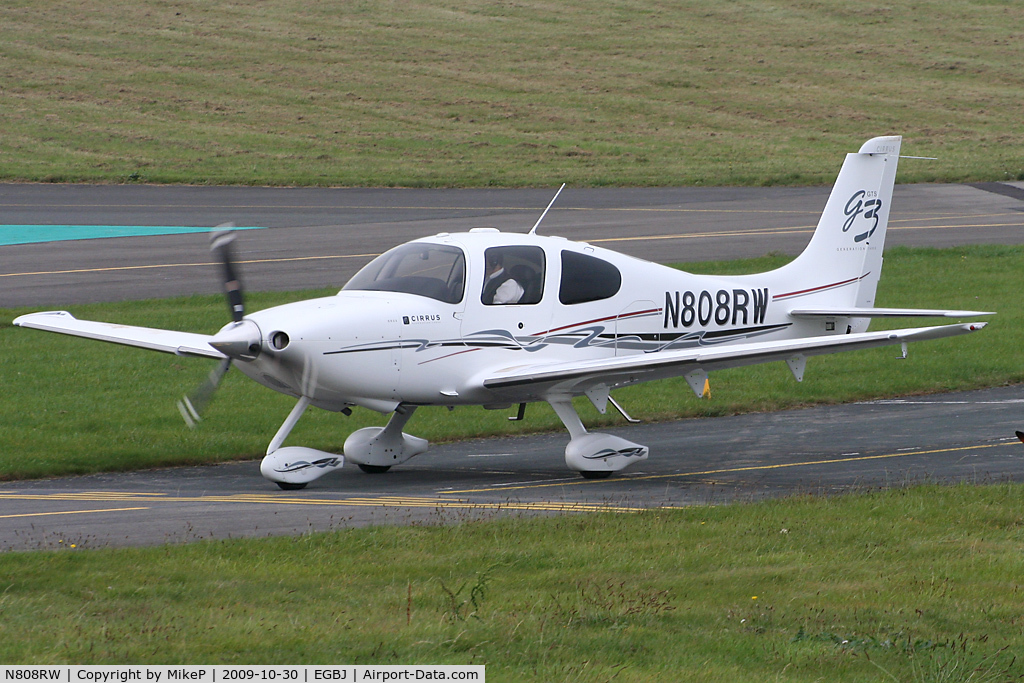 N808RW, 2008 Cirrus SR22 C/N 3039, Arriving for some attention with RGV.