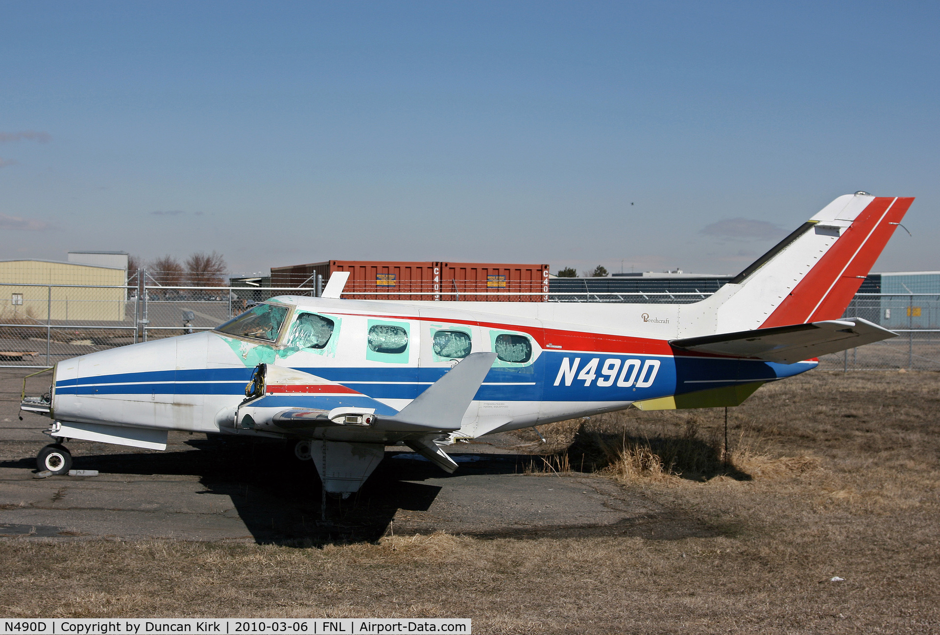 N490D, 1979 Beech B-60 Duke C/N P-490, Showing evidence of a rebuild with BLR winglets