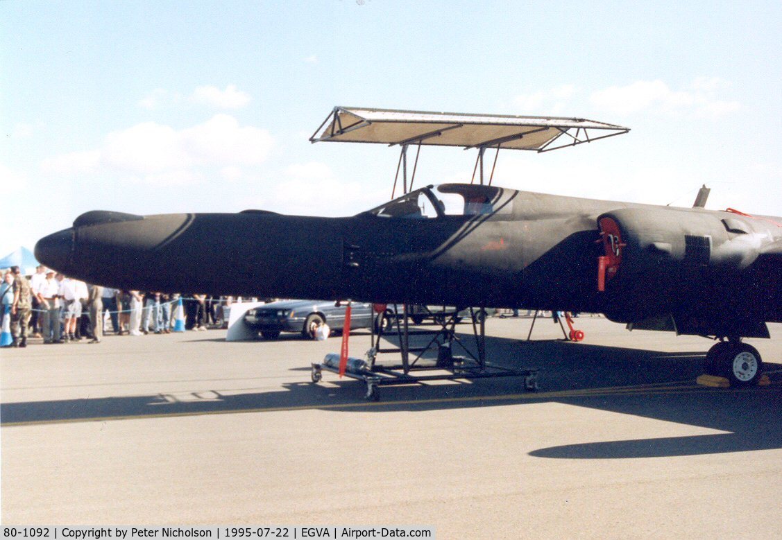 80-1092, 1980 Lockheed U-2R C/N 092, Another view of the Dragon Lady on display at the 1995 Intnl Air Tattoo at RAF Fairford.