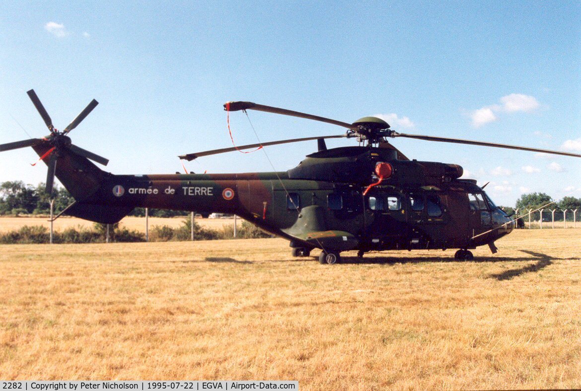 2282, Aérospatiale AS-532UL Cougar C/N 2282, French Army AS.532UL Cougar of 4 RHCM on display at the 1995 Intnl Air Tattoo at RAF Fairford.