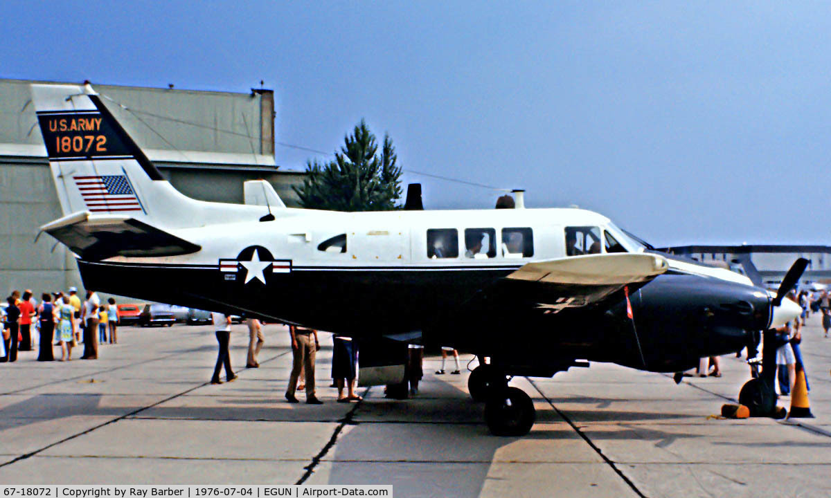 67-18072, 1967 Beech U-21A Ute C/N LM-73, Seen at the annual Air Fete. Image taken from a slide.