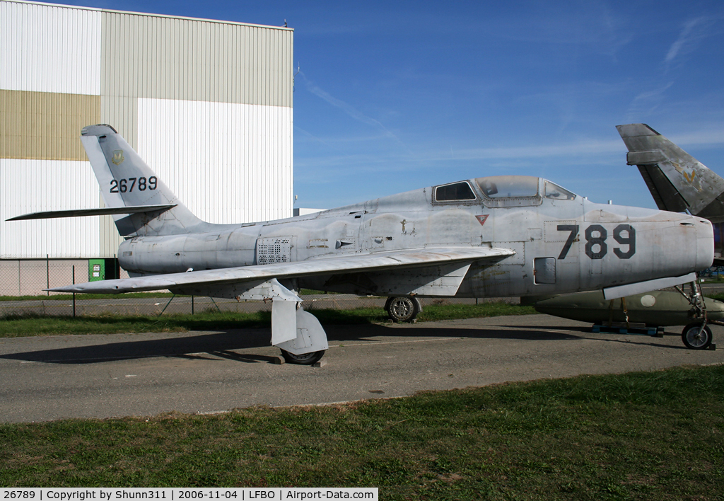 26789, 1952 Republic F-84F Thunderstreak C/N Not found 52-6789, Preserved inside Old Wings Association
