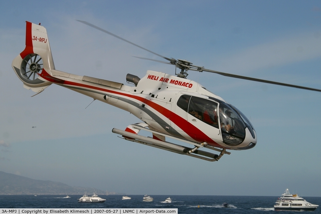 3A-MPJ, Eurocopter EC-130B-4 (AS-350B-4) C/N 3662, at Monaco heliport