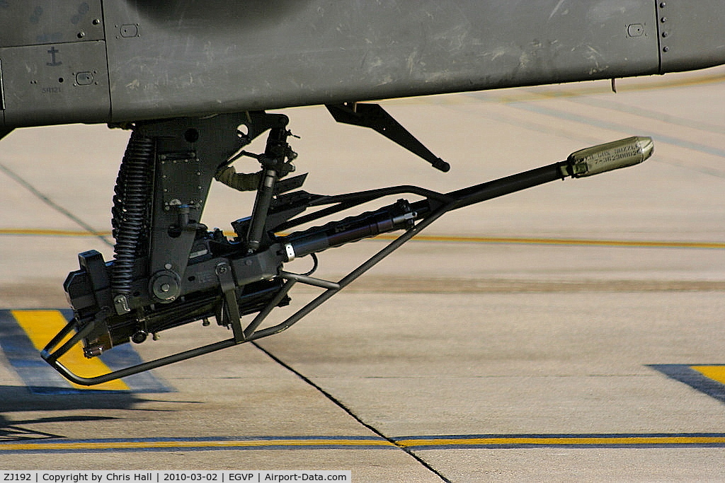 ZJ192, 2005 Westland Apache AH.1 C/N WAH.27, M230 Chain Gun