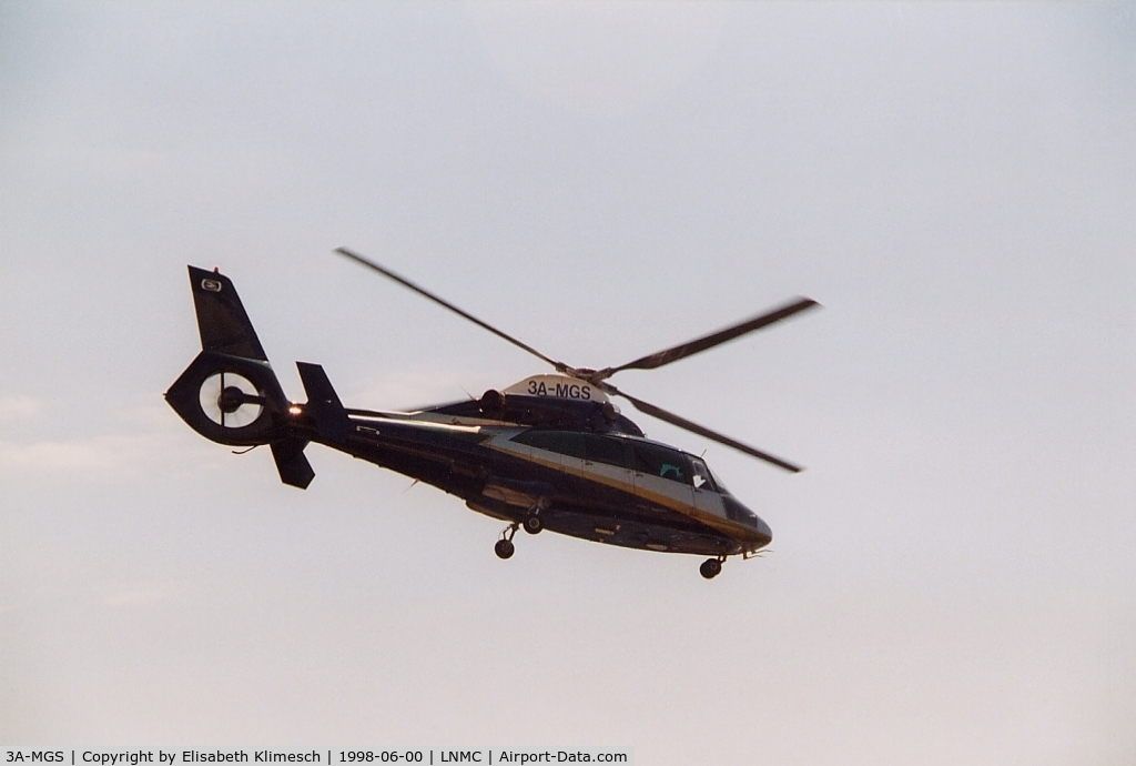3A-MGS, 1994 Aerospatiale AS-365N-2 Dauphin C/N 6476, at Monaco Heliport