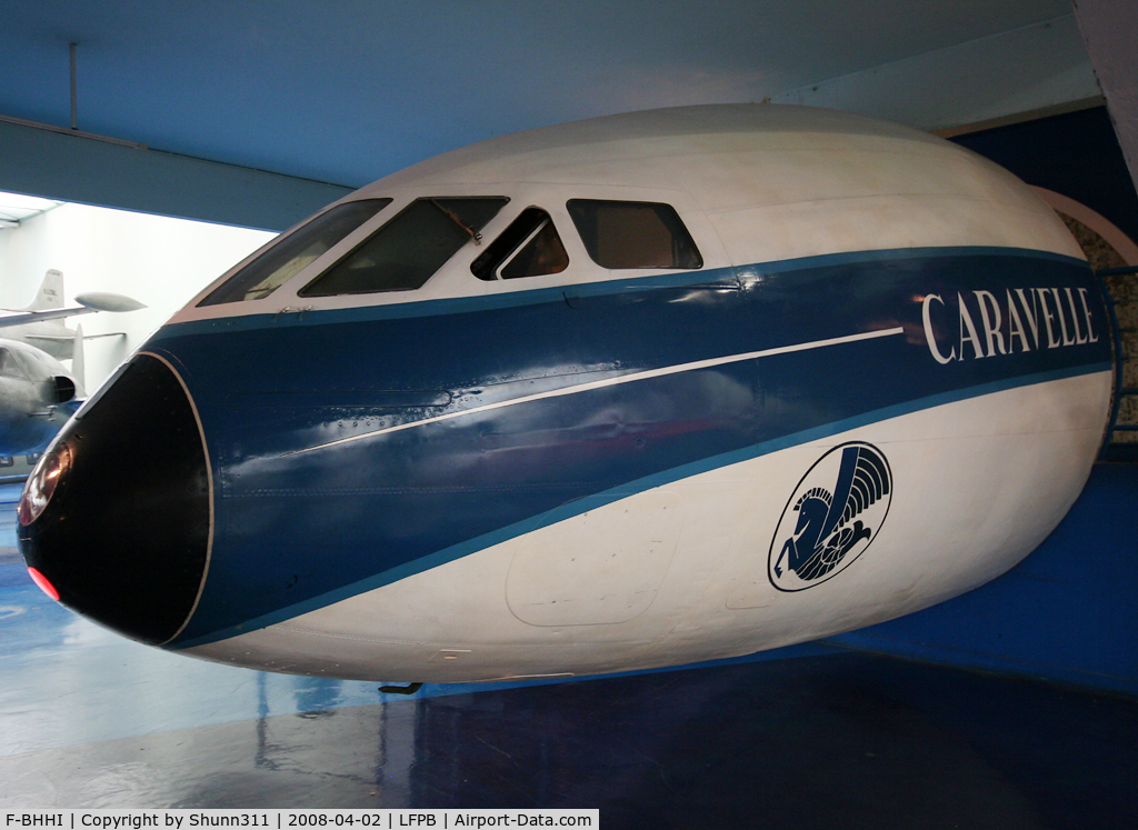 F-BHHI, Sud Aviation SE-210 Caravelle I C/N 02, Cokpit section preserved @ Le Bourget Museum