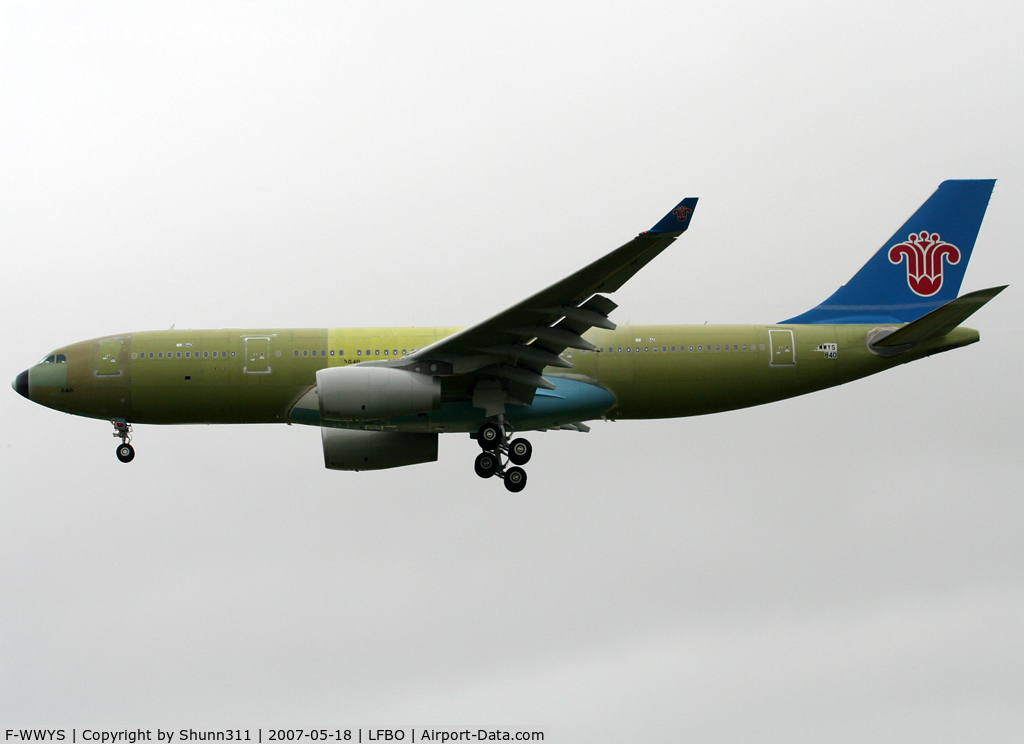 F-WWYS, 2007 Airbus A330-243 C/N 840, C/n 0840 - For China Southern Airlines