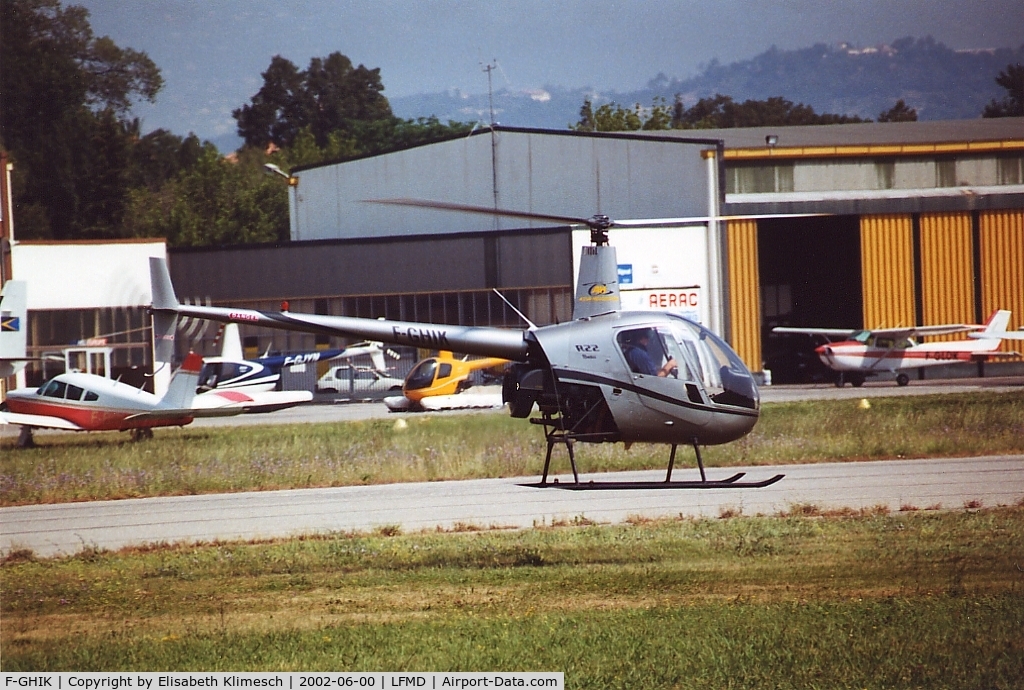 F-GHIK, Robinson R22 BETA C/N 1750, at Cannes Airport