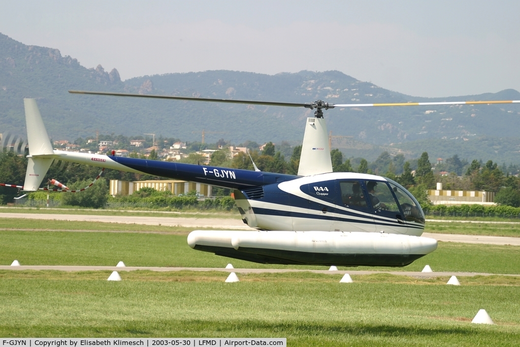 F-GJYN, Robinson R44 C/N 0418, at Cannes Airport