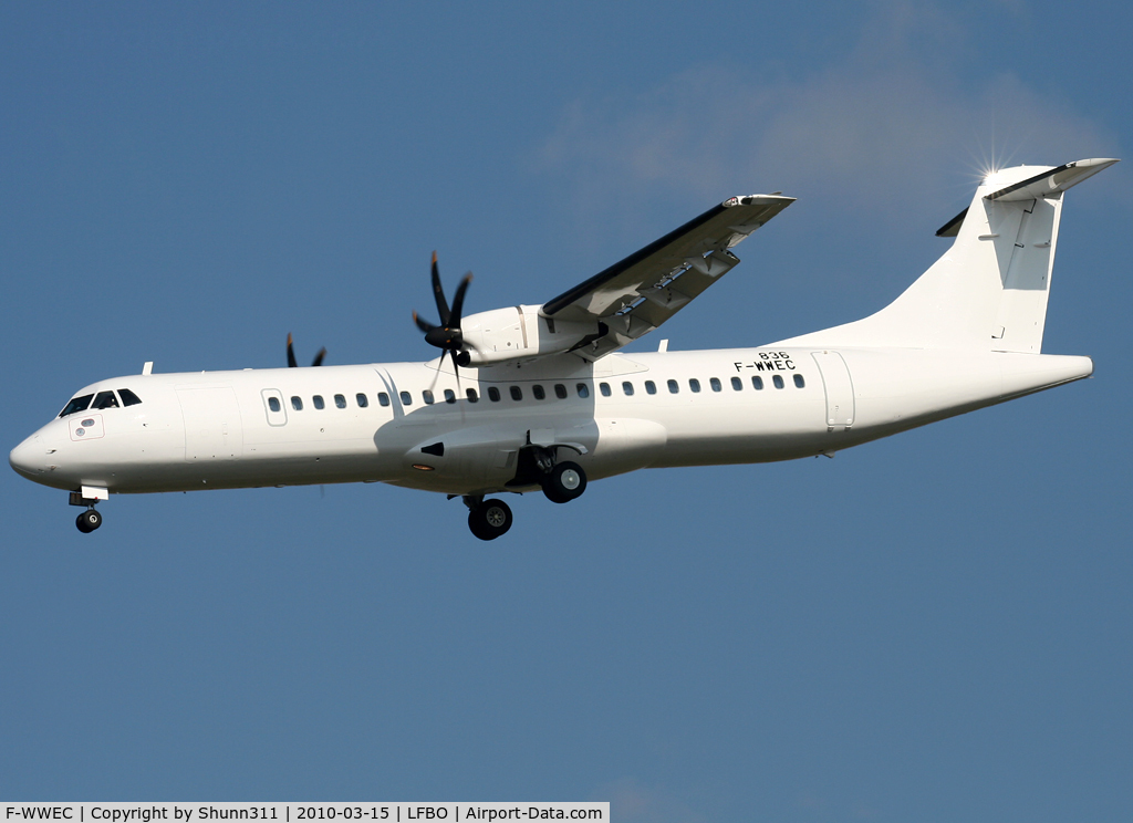 F-WWEC, 2009 ATR 72-212A C/N 836, C/n 836 - For Syrianair as YK-AVA... Fly540 Angola ntu