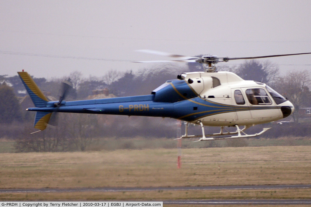 G-PRDH, 1987 Aerospatiale AS-355F-2 Ecureuil 2 C/N 5367, Based Helicopter at Gloucestershire (Staverton) Airport