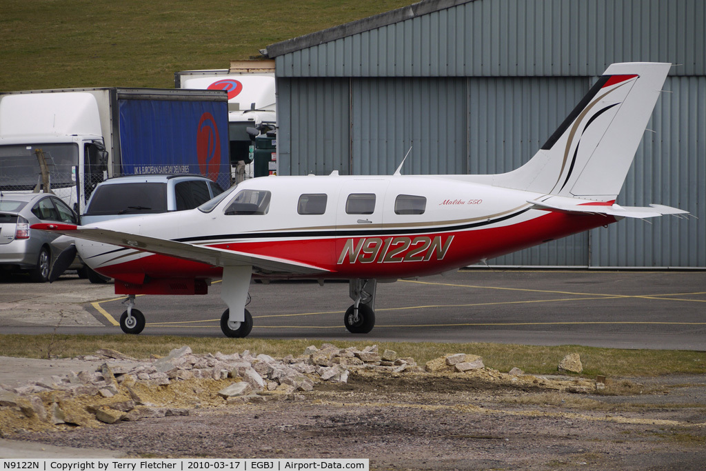 N9122N, 1987 Piper PA-46-310P Malibu C/N 4608097, 1987 Piper PA-46-310P at Gloucestershire (Staverton) Airport