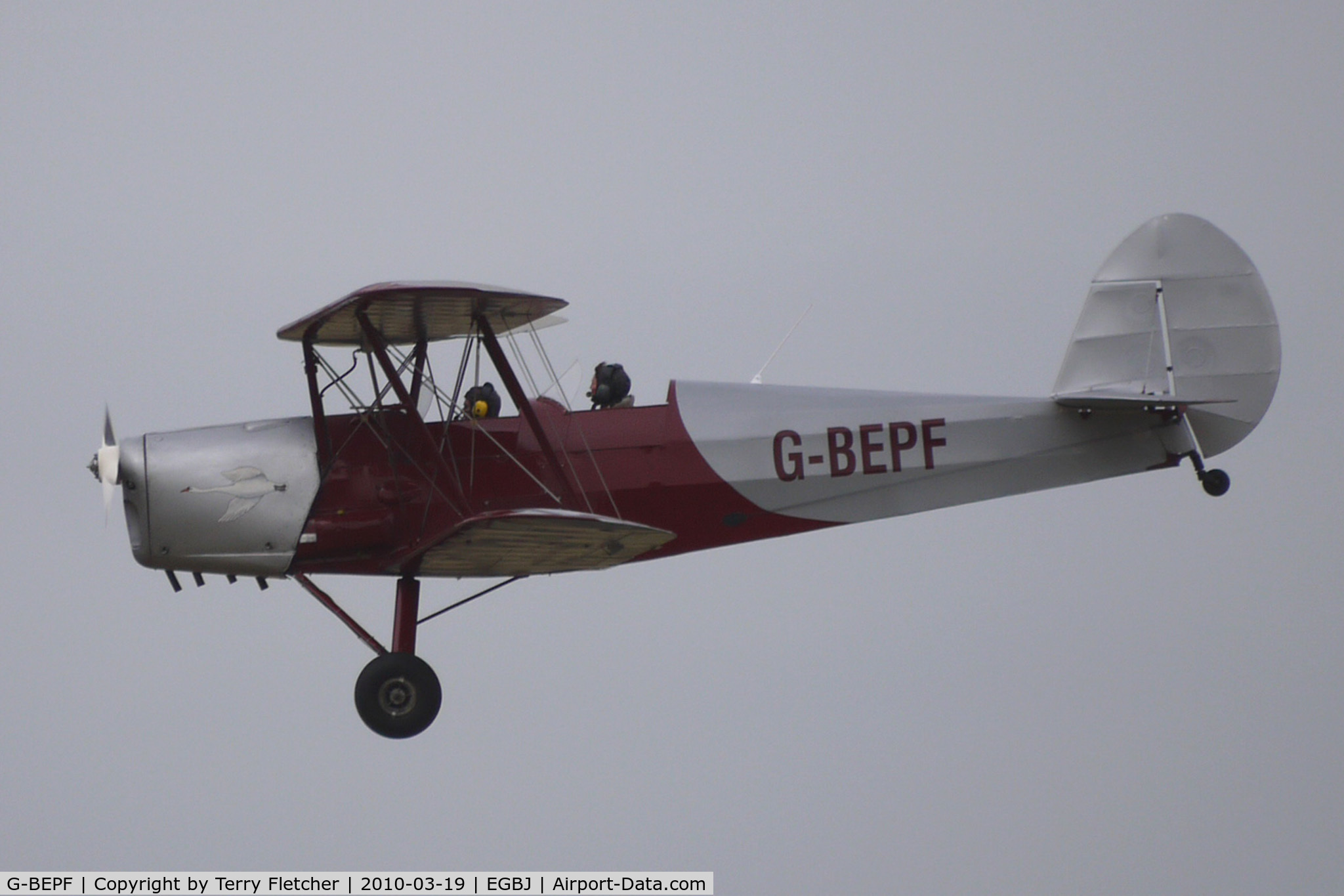 G-BEPF, 1946 Stampe-Vertongen SV-4C C/N 424, A quick circuit for the Stampe - before the weather closed in at Gloucestershire (Staverton) Airport