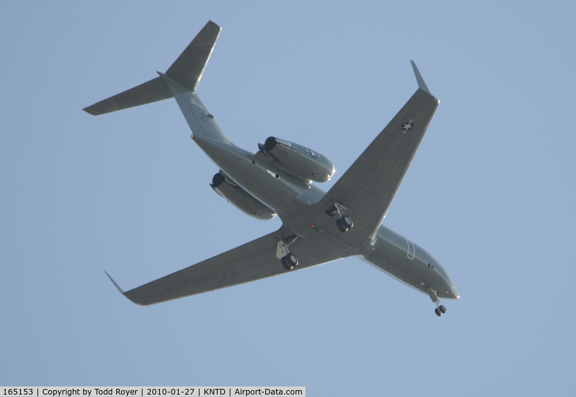 165153, 1992 Gulfstream Aerospace C-20G (Gulfstream IV) C/N 1200, From the backyard