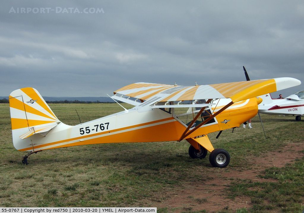 55-0767, 1992 Skyfox CA-22 Gazelle C/N CA22020, Taken at Melton, Victoria, airfield, at the airshow commemorating the 100th anniversary of the first controlled powered flight in Australia on 18 March 1910 by Harry Houdini