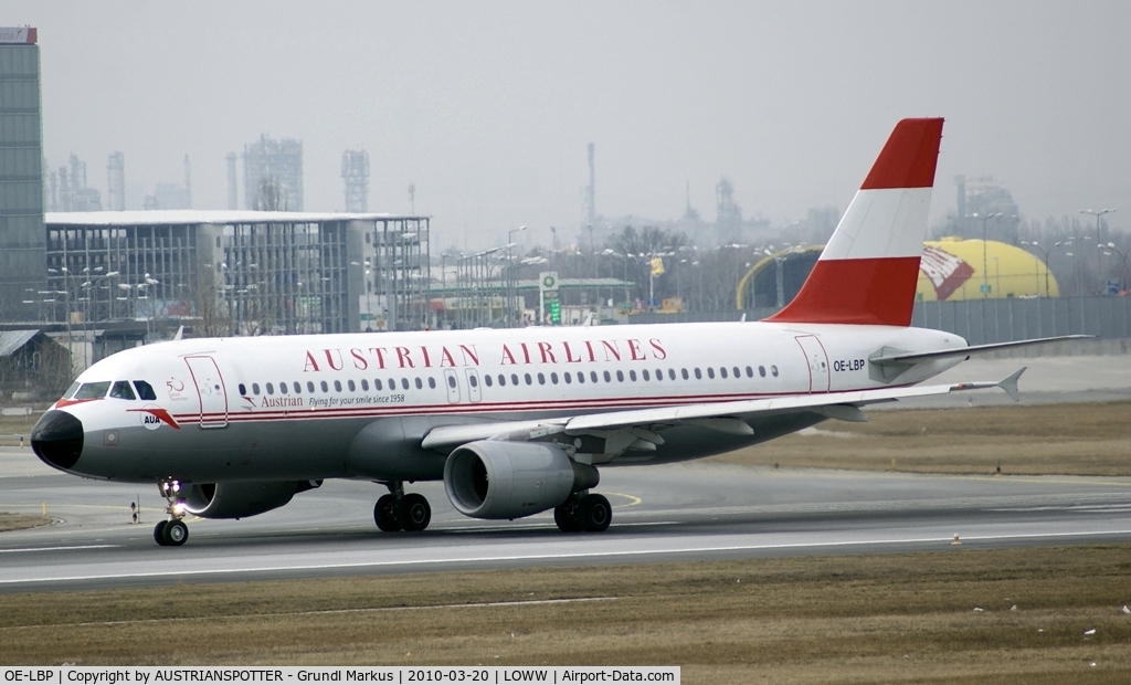 OE-LBP, 1998 Airbus A320-214 C/N 797, Austrian Airlines    (50 Years Paint)