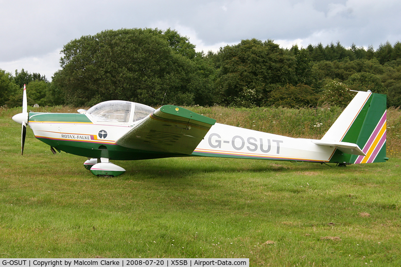 G-OSUT, 1995 Scheibe SF-25C Falke C/N 44588, Scheibe SF25C Falke at The Yorkshire Gliding Club, Sutton Bank, North Yorkshire in 2008.