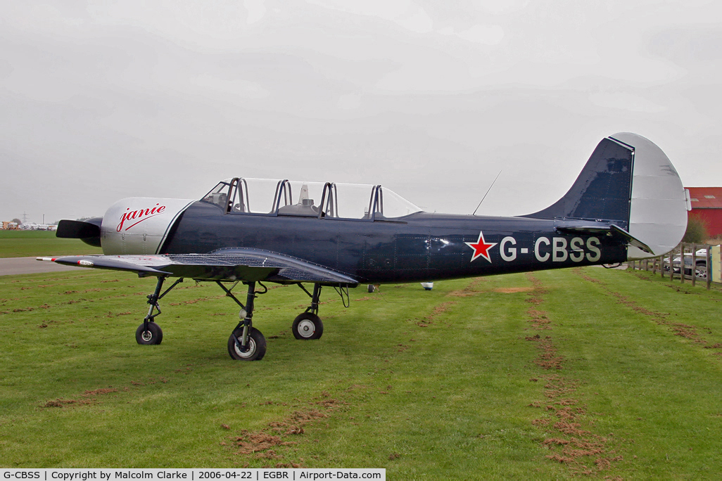 G-CBSS, 1983 Bacau Yak-52 C/N 833707, Bacau Yak-52 at Breighton Airfield, UK in 2003.