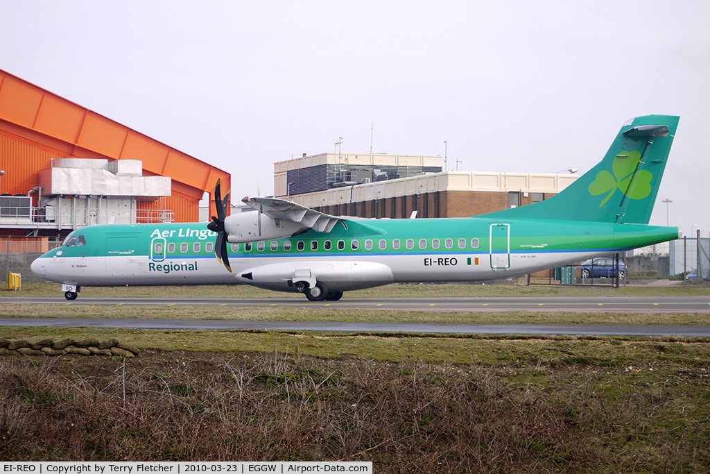 EI-REO, 2008 ATR 72-212A C/N 787, Aer Arran ATR72 now in Aer Lingus Regional colours at Luton
