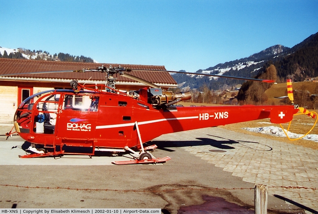 HB-XNS, 1982 Aerospatiale SA-319B Alouette III C/N 2389, at Zweisimmen