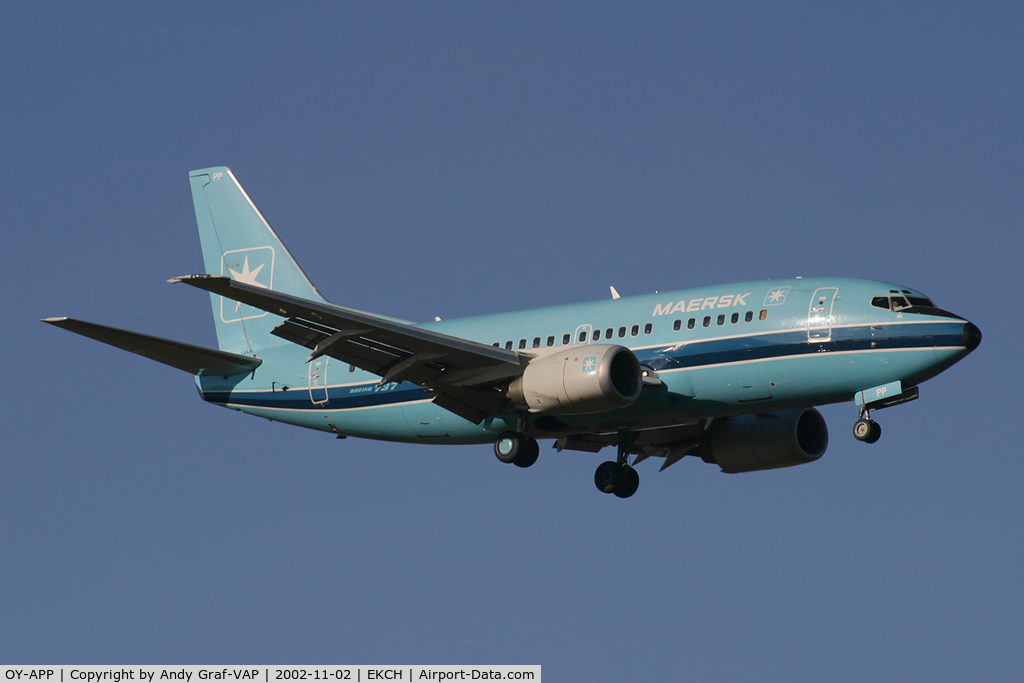 OY-APP, 1998 Boeing 737-5L9 C/N 29234, Maersk Air 737-500