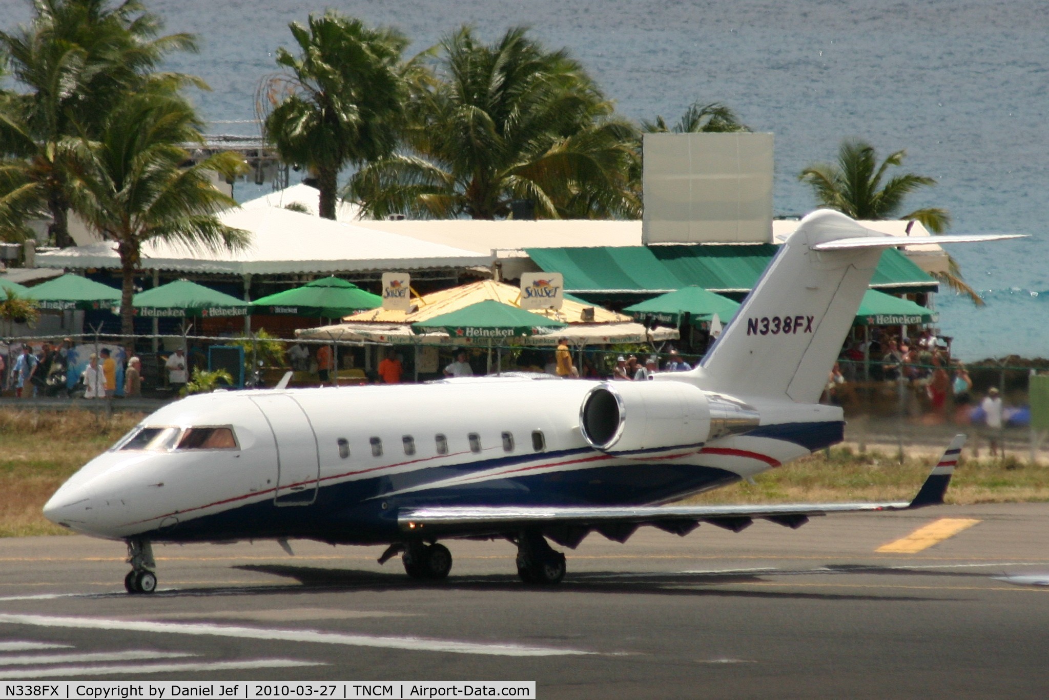 N338FX, 2006 Bombardier Challenger 604 (CL-600-2B16) C/N 5656, N338FX at the lines at TNCM