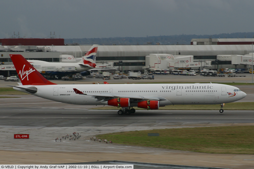G-VELD, 1998 Airbus A340-313X C/N 214, Virgin Atlantic A340-300