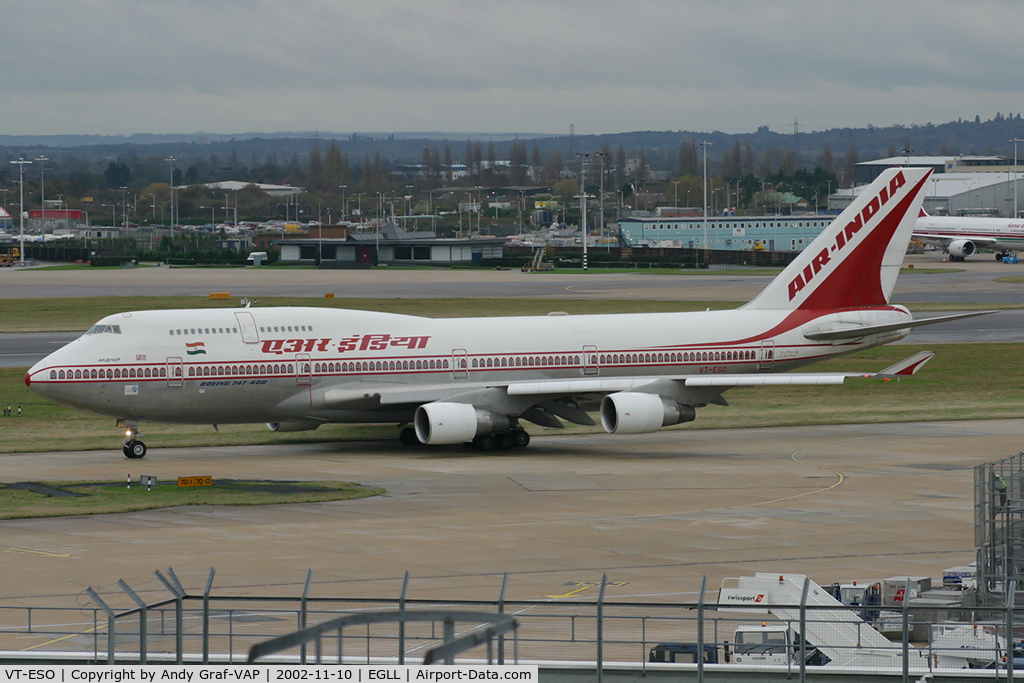 VT-ESO, 1993 Boeing 747-437 C/N 27165, Air India 747-400