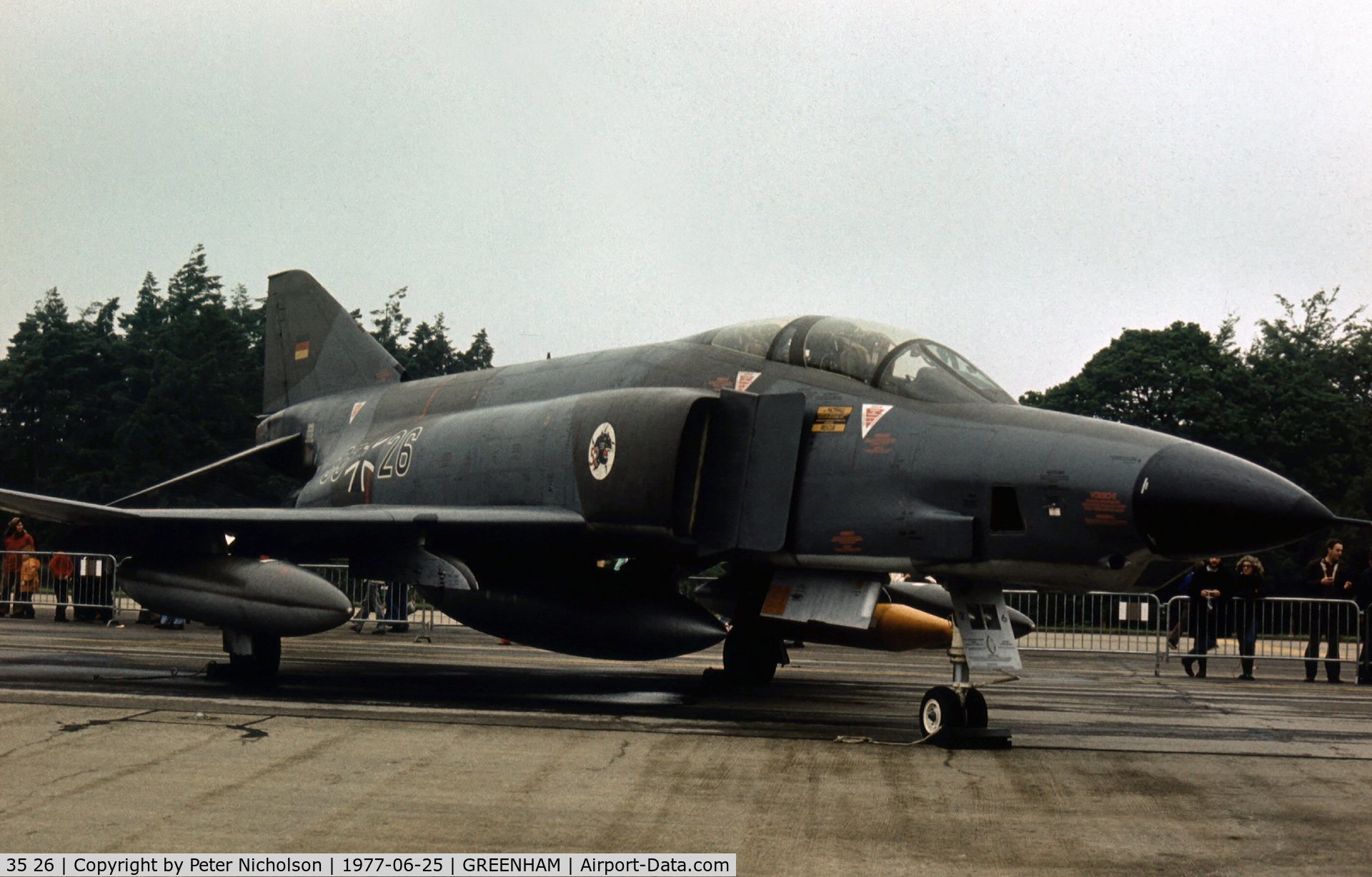 35 26, 1969 McDonnell Douglas RF-4E Phantom II C/N 4066, RF-4E Phantom of AKG-52 on display at the 1977 Intnl Air Tattoo at RAF Greenham Common.