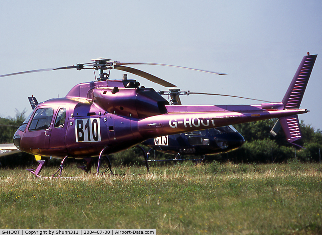 G-HOOT, 1986 Aerospatiale AS-355F-2 Ecureuil 2 C/N 5346, Parked at the Magny-Court Heliport during Formula One GP 2004