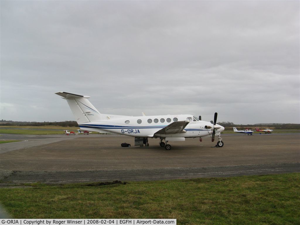 G-ORJA, 1997 Beech 200 Super King Air C/N BB-1570, Visiting Swansea Airport