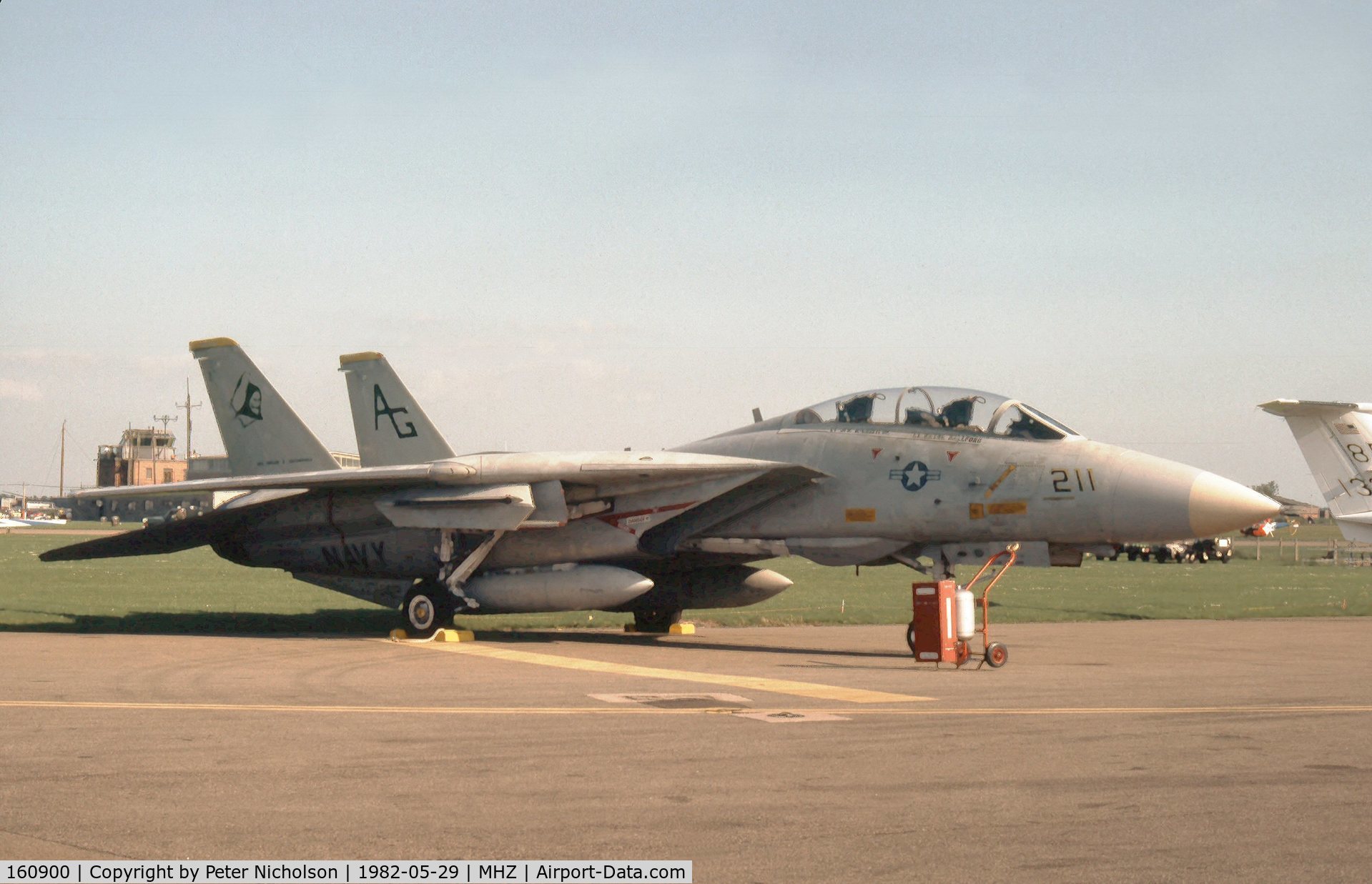 160900, Grumman F-14A Tomcat C/N 329, F-14A Tomcat of Fighter Squadron VF-142 on the flight-line at the 1982 RAF Mildenhall Air Fete.