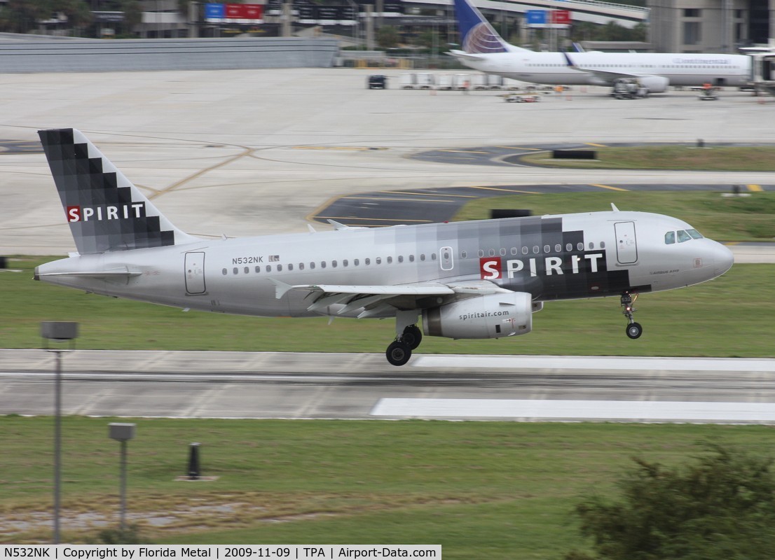 N532NK, 2007 Airbus A319-132 C/N 3165, Spirit A319