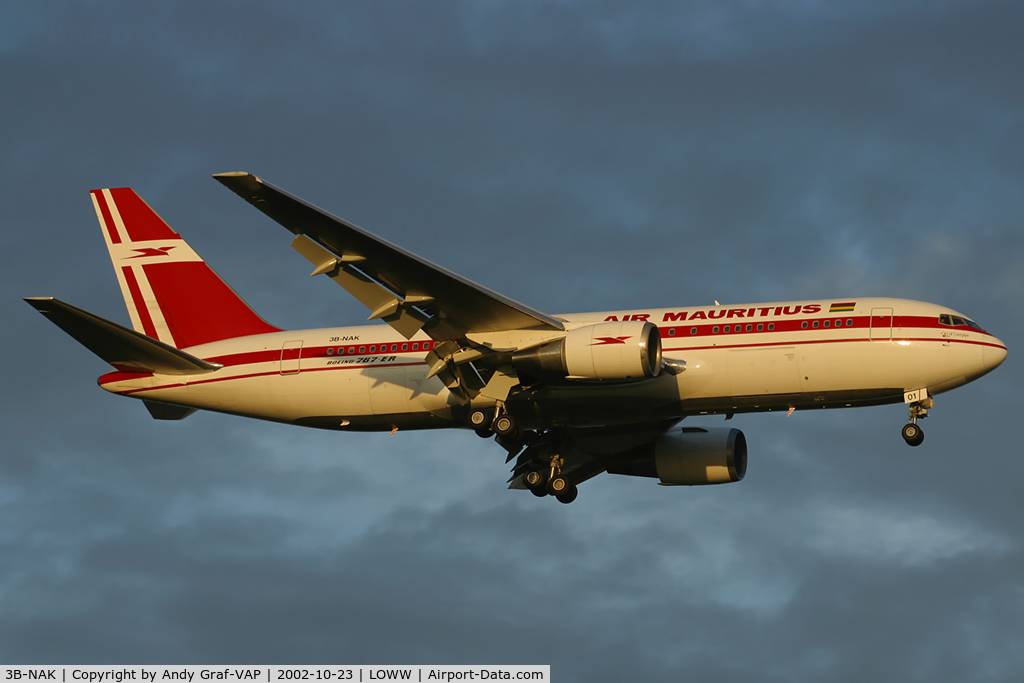 3B-NAK, 1988 Boeing 767-23B/ER C/N 23973, Air Mauritius 767-200