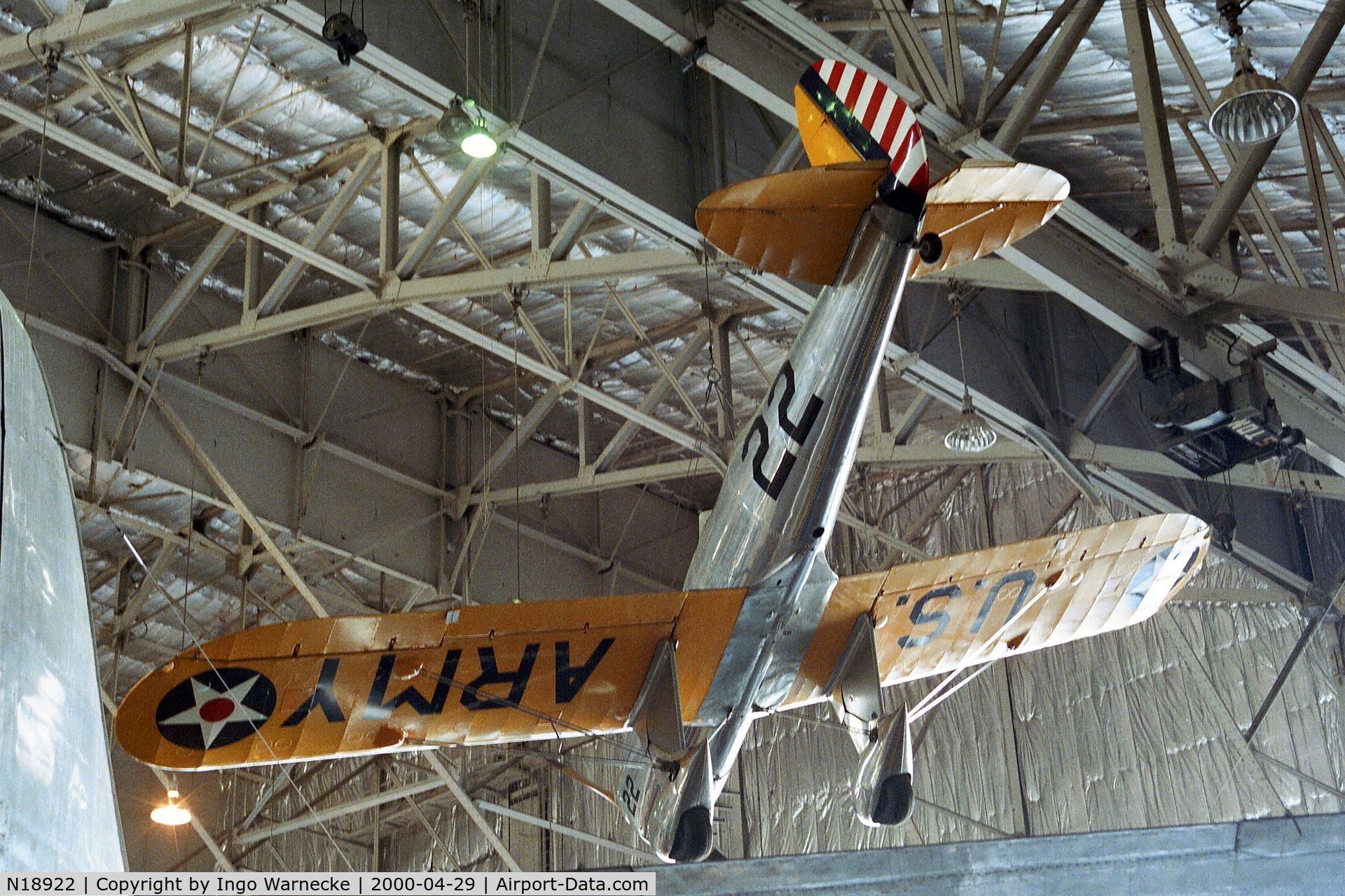 N18922, 1939 Ryan Aeronautical ST-A C/N 312, Ryan ST-A (YPT-16) at the USAF Museum, Dayton OH