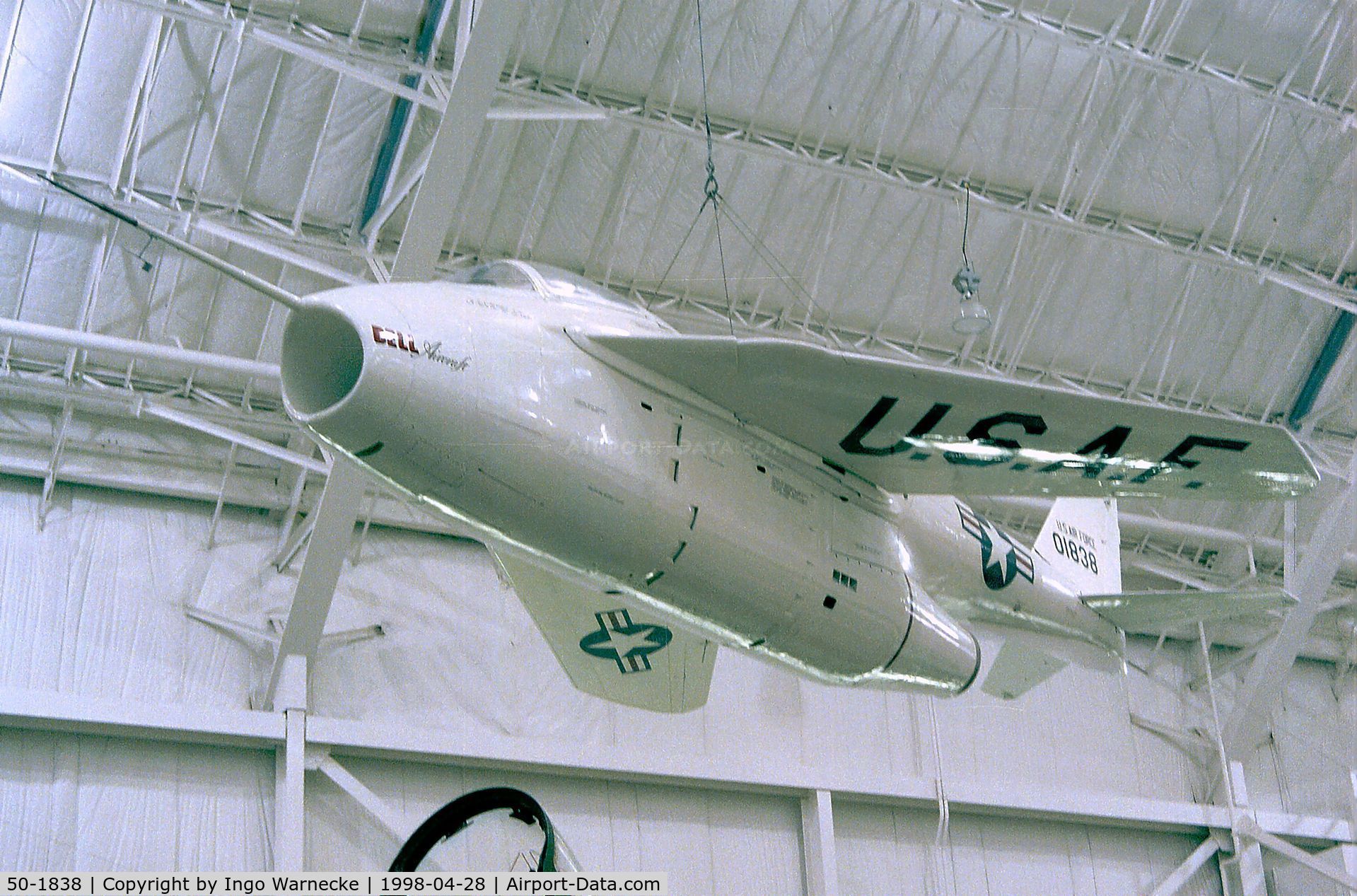 50-1838, 1950 Bell X-5 C/N Not found 50-1838, Bell X-5 at the USAF Museum, Dayton OH