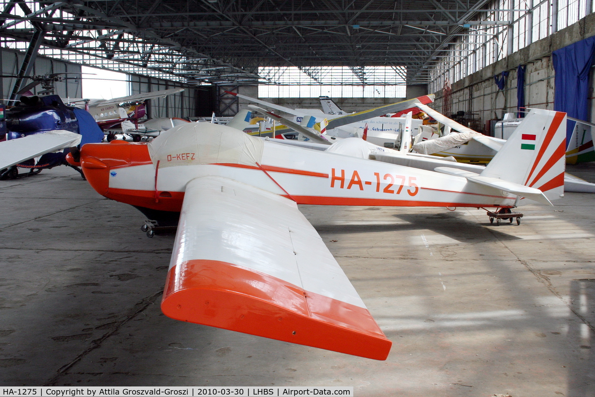 HA-1275, 1976 Scheibe SF-25C Falke C/N 44172, Budaörs-Airport, Hungary - Hangar