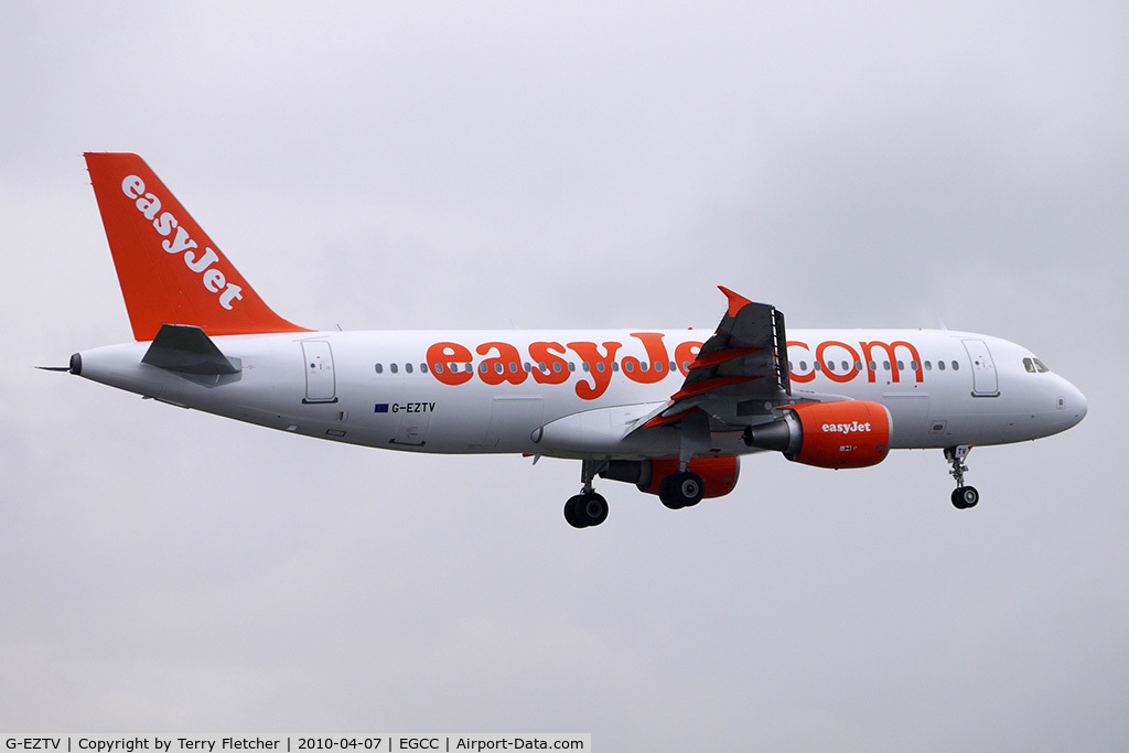 G-EZTV, 2010 Airbus A320-214 C/N 4234, New Easyjet Airbus at Manchester