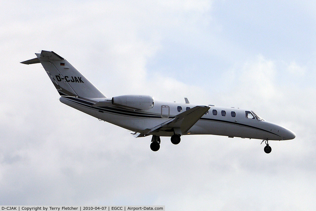 D-CJAK, 2006 Cessna 525B CitationJet CJ3 C/N 525B-0075, German Cessna 525B in with flight for the Man Utd v Bayern Munich Champions League Soccer match