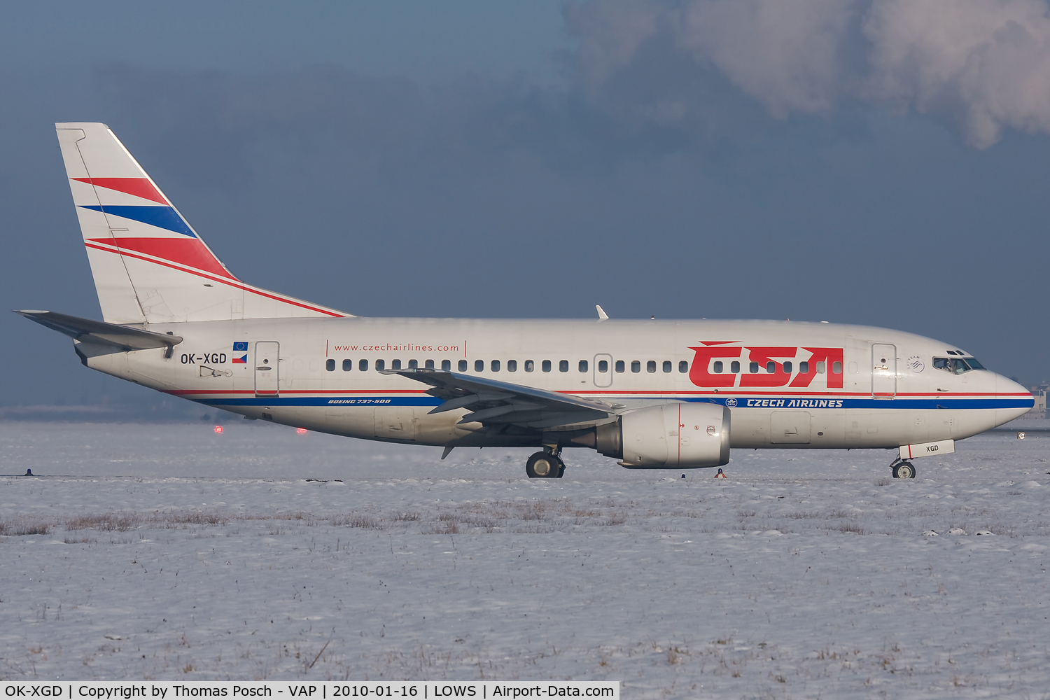 OK-XGD, 1992 Boeing 737-55D C/N 26542/2337, CSA - Czech Airlines