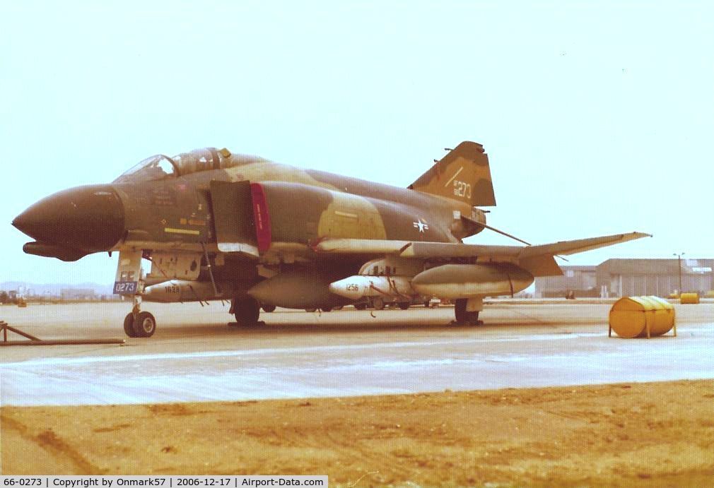66-0273, 1966 McDonnell F-4D Phantom II C/N 1941, 66-0273 at RAF Lakenheath, 1977. 273 survives as a Gate Guard at Homestead AFB.
