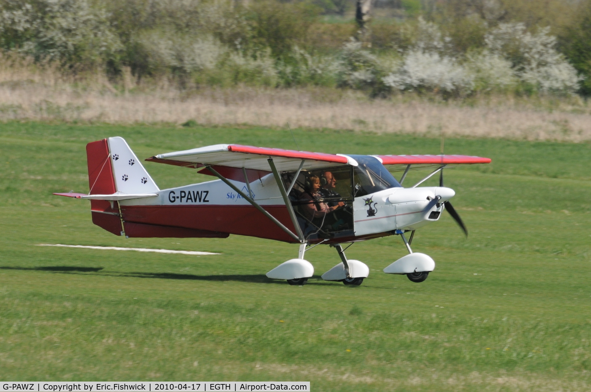 G-PAWZ, 2007 Skyranger Swift 912S(1) C/N BMAA/HB/528, G-PAWZ departing Shuttleworth (Old Warden) Aerodrome.