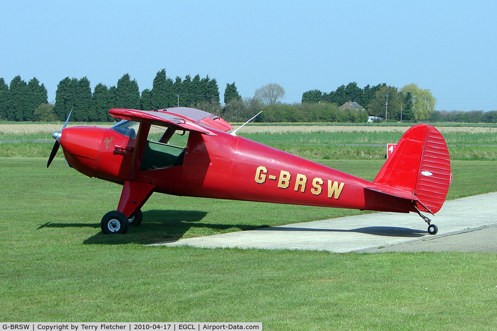 G-BRSW, 1946 Luscombe 8A C/N 3249, at Fenland on a fine Spring day for the 2010 Vintage Aircraft Club Daffodil Fly-In