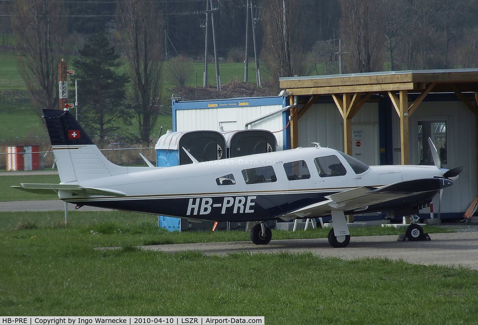 HB-PRE, 1976 Piper PA-32R-300 Cherokee Lance C/N 32R-7780071, Piper PA-32R-300 Cherokee Lance at St.Gallen-Altenrhein airfield