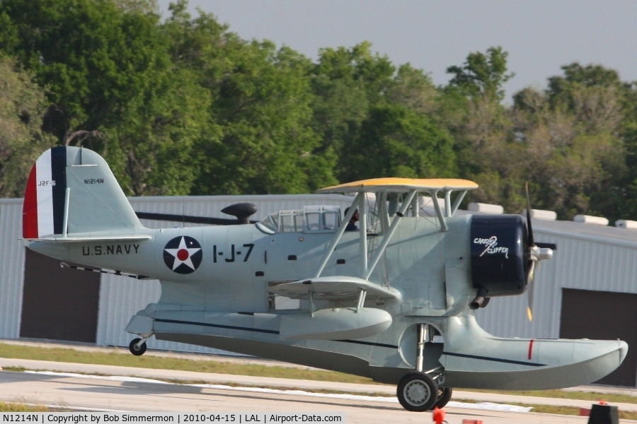 N1214N, 1945 Grumman J2F-6 Duck C/N Not found 33549/N1214N, Arriving at Lakeland, FL during Sun N Fun 2010.